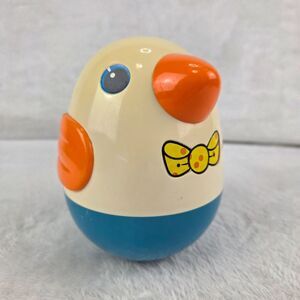 Vintage Playskool Roly Poly Weeble Wobble Chime Bird Penguin Baby Music Toy
